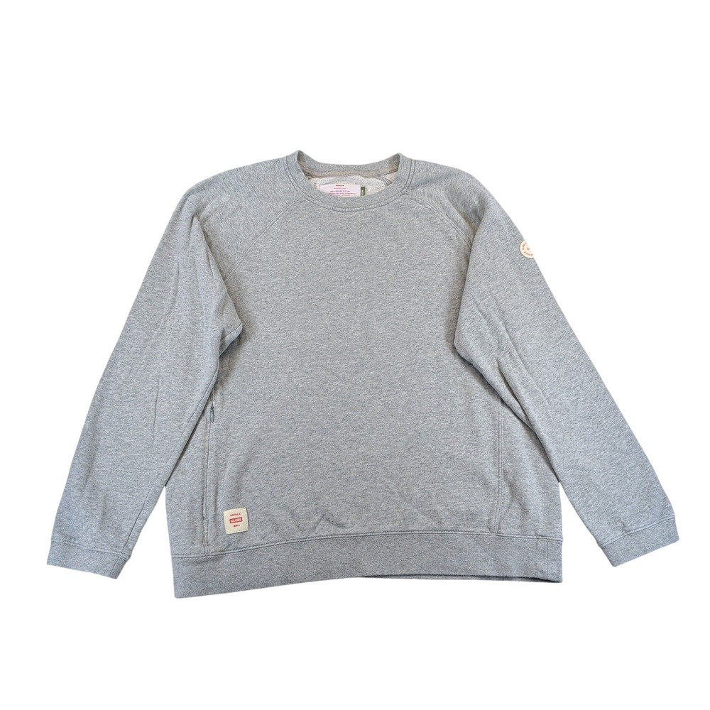 Globe Traveller Crew Neck Sweatshirt Mens Medium Gray‎ Organic Cotton Sweater